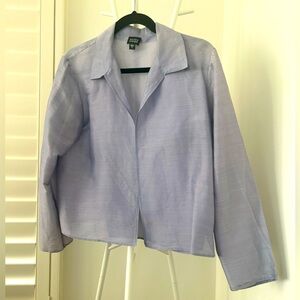 Eileen Fisher linen and silk shrug jacket. Sz S